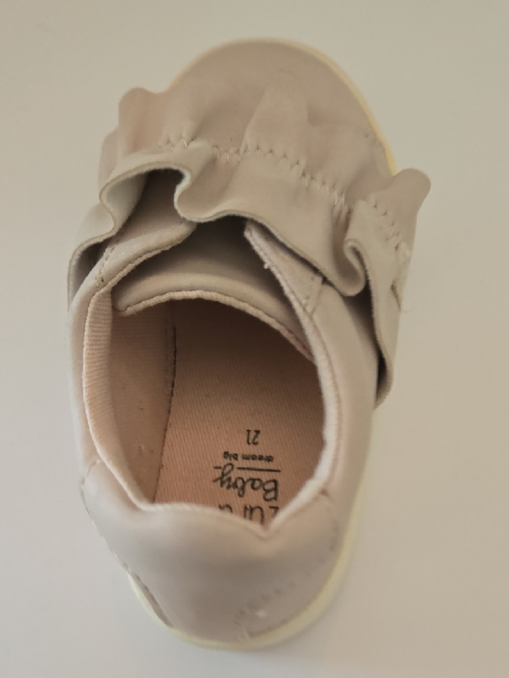 Zara Baby Cream Ruffle-Front Slip-On Shoes - Picture 5 of 6